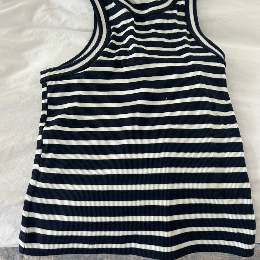 Veronica beard XXS navy and stripe tank top